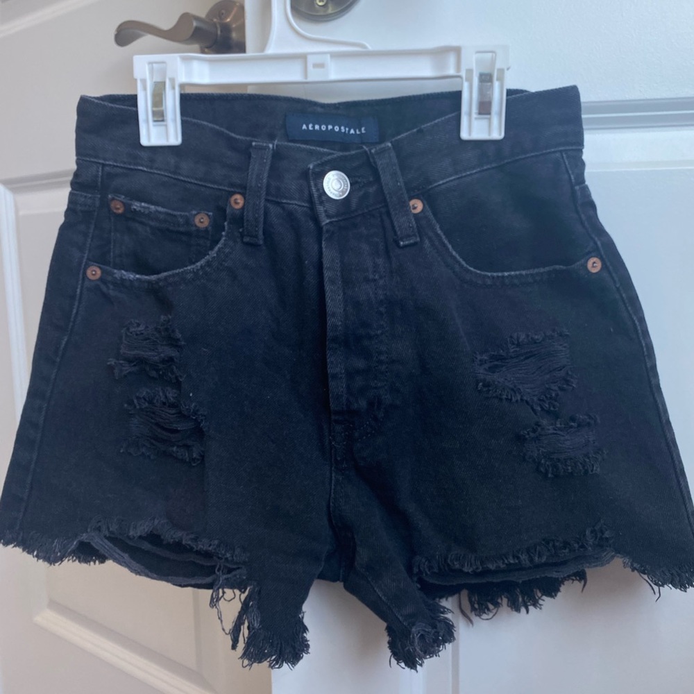 Aeropostale Black 90’s High Waisted Festival Shorts